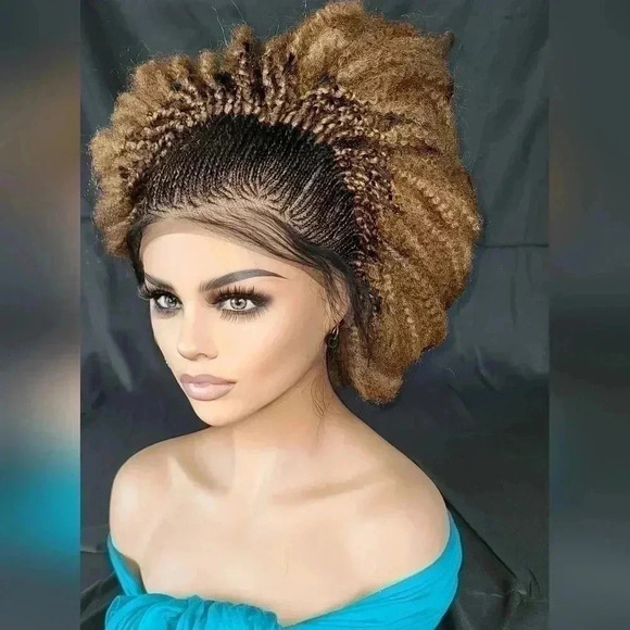 magic braids Other - Gorgeous Braided  lace wig, short wig  ombre wigs, afro wig, 100% handmade  NWT